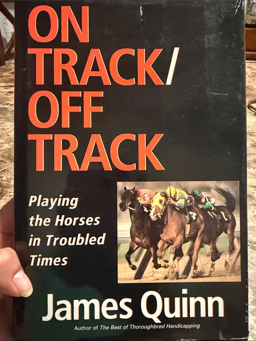 On Track/Off Track - Black and Orange Decorative Book Cover